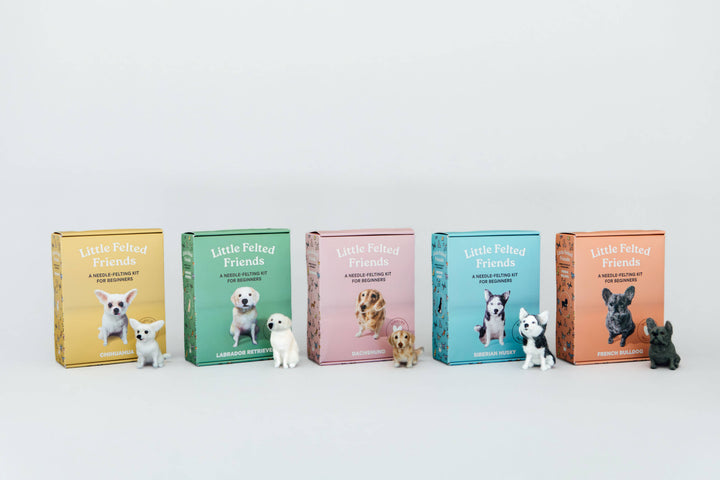 Little Felted Friends: French Bulldog Needle-Felting Kit