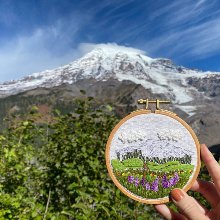 Mount Rainier Beginner Hand Embroidery Kit