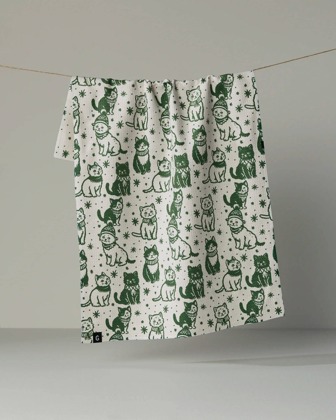 Geometry Cozy Kittens Luxe Kitchen Towel
