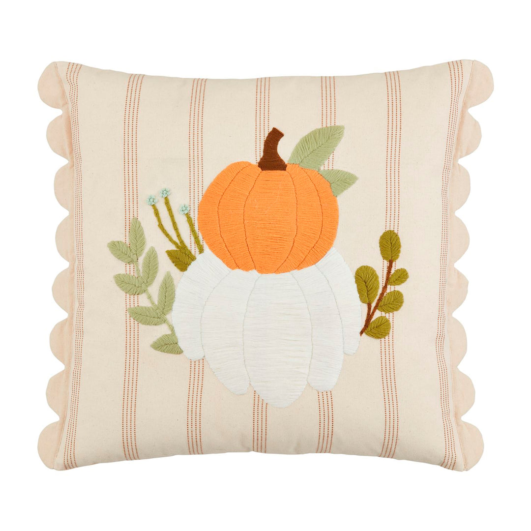 Scallop Pumpkin Pillow- 2 Sizes