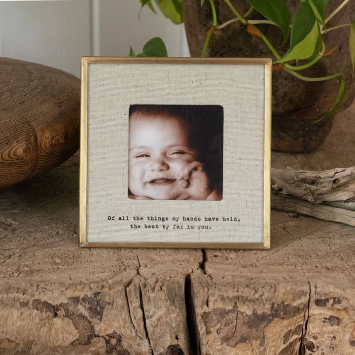 Of All the Things Brass Linen Frame