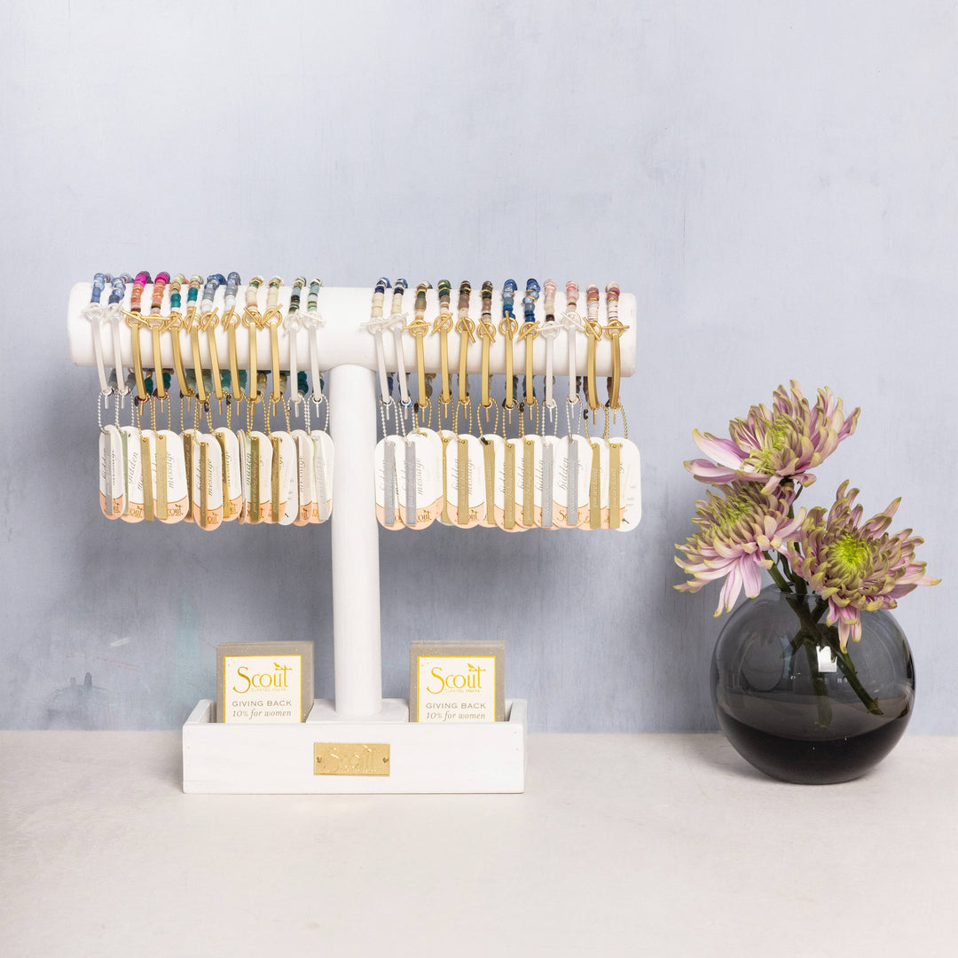 Hidden Message Bracelet - Brave/African Turquoise/Gold