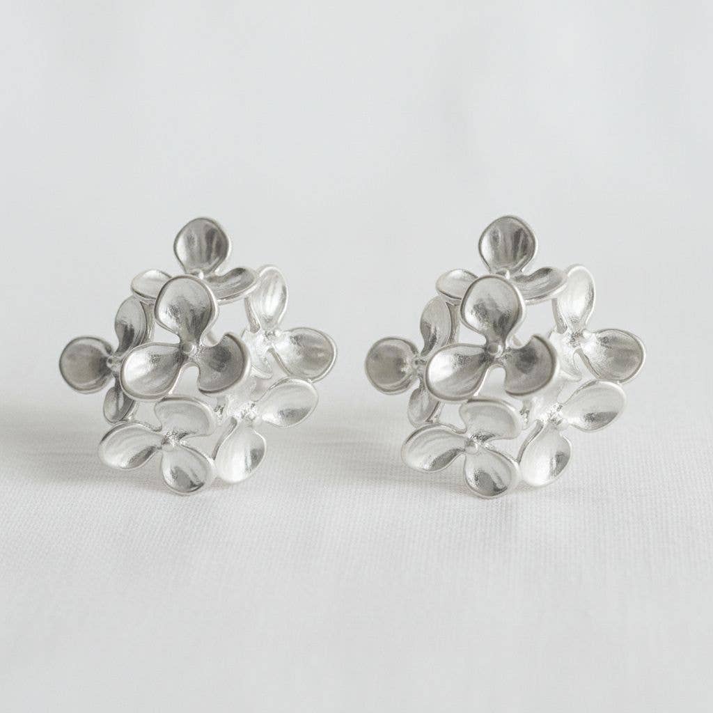 Petal- Artistic Floral Drop Earrings in Vintage Style