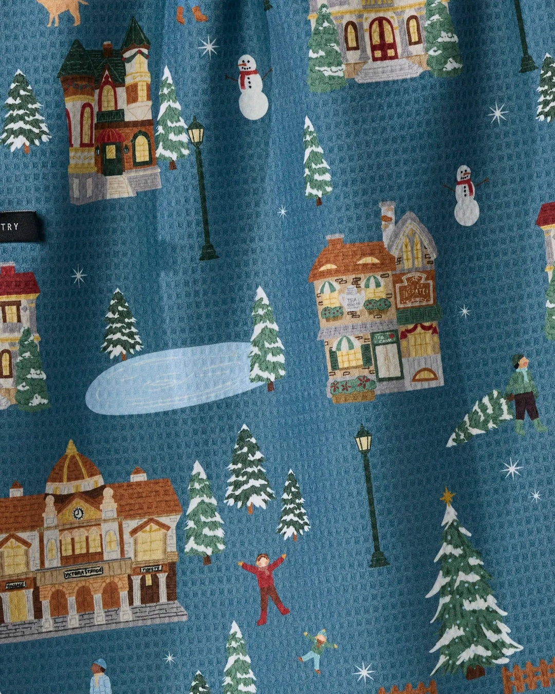Geometry Holiday Nostalgia Tea Towel