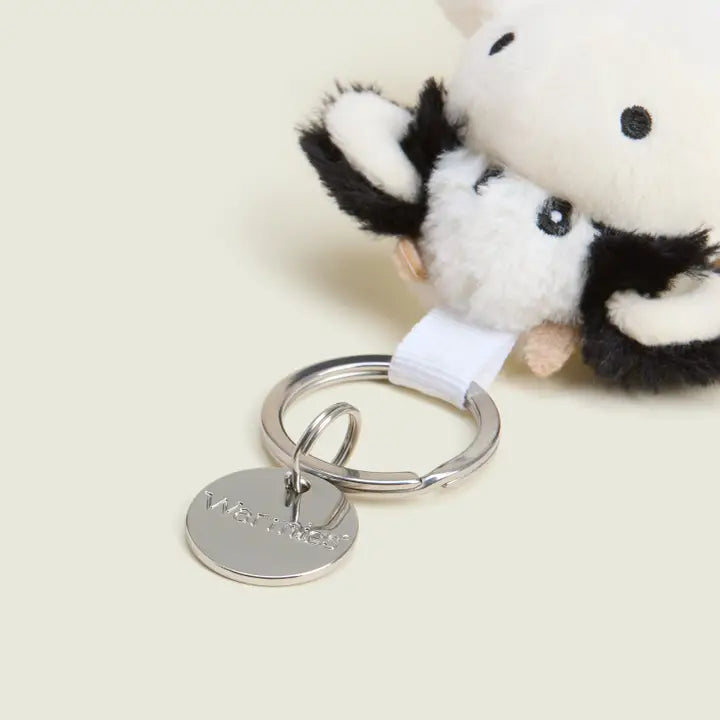 Black &amp; White Cow Mini Bag Charm