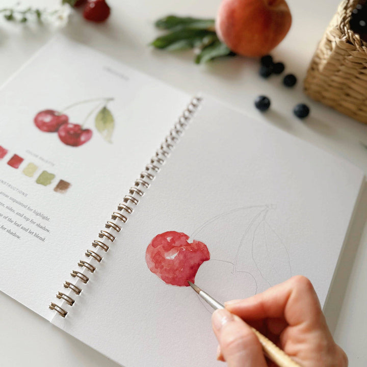 Emily Lex Studios: Fruit watercolor workbook - Pine &amp; Moss