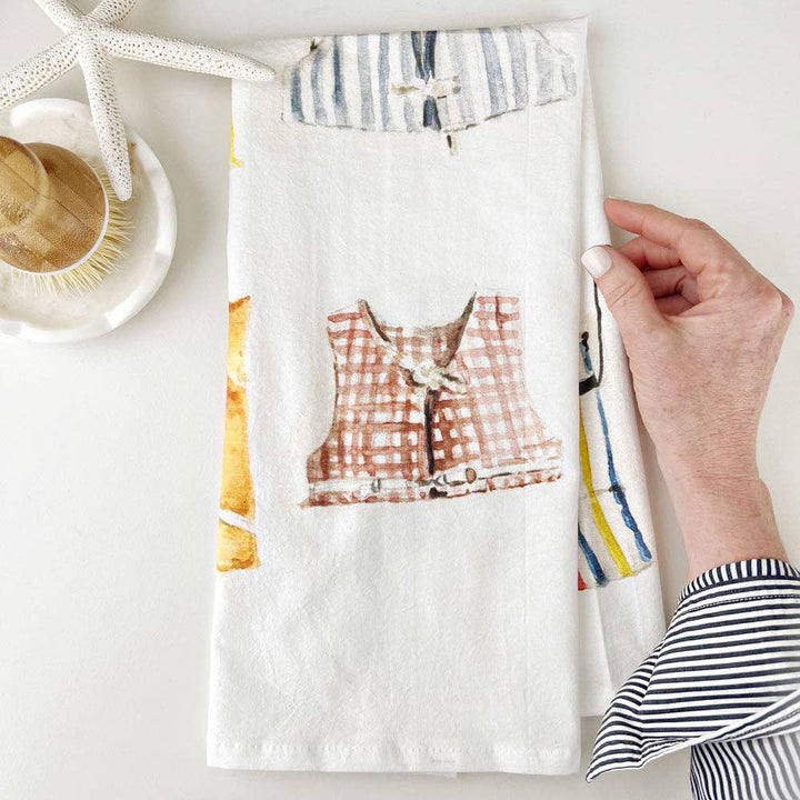 Emily Lex- Boat Coats Tea Towel