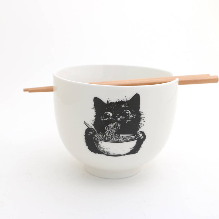 Kitten Ramen Chopstick Bowl