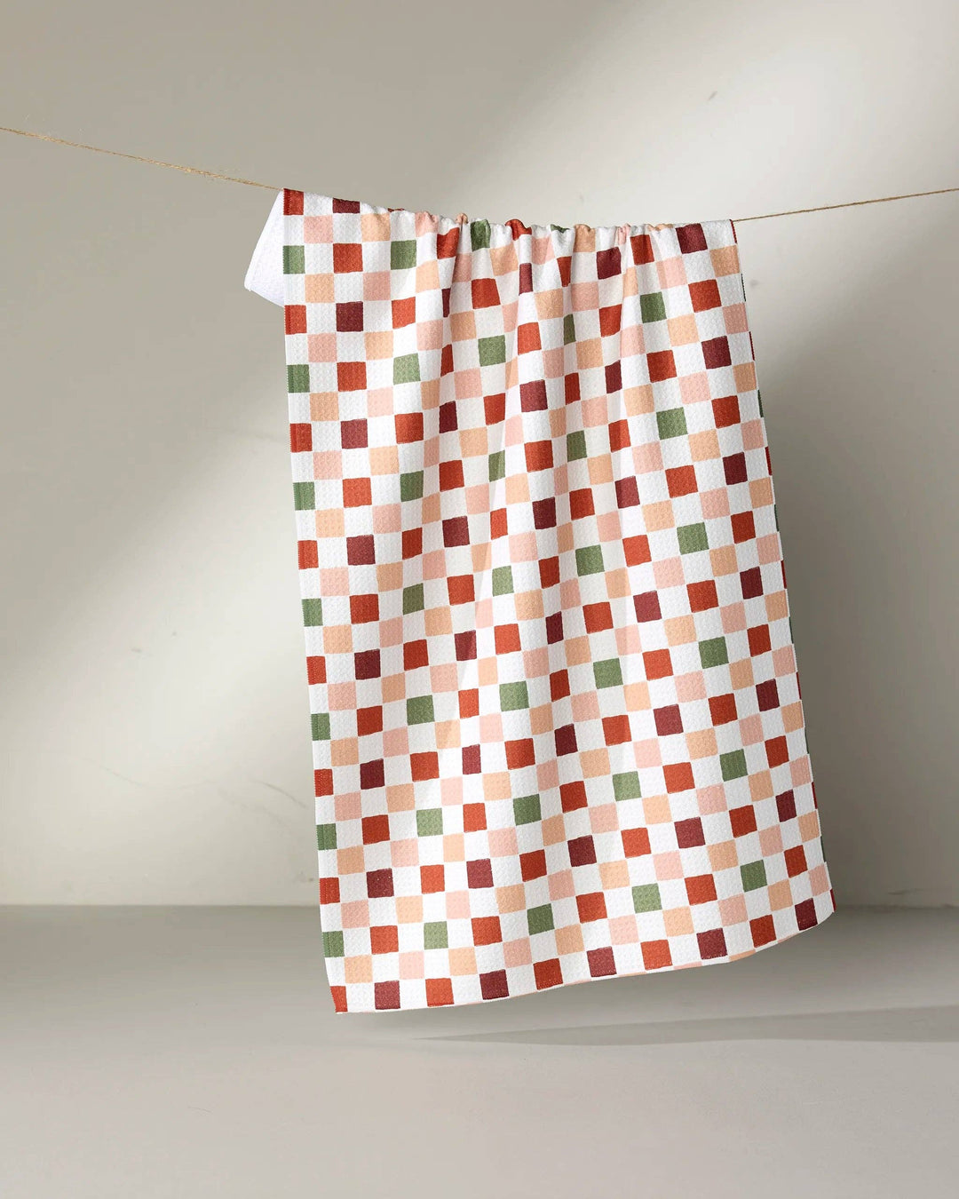 Geometry: Cozy Check Tea Towel - Pine & Moss