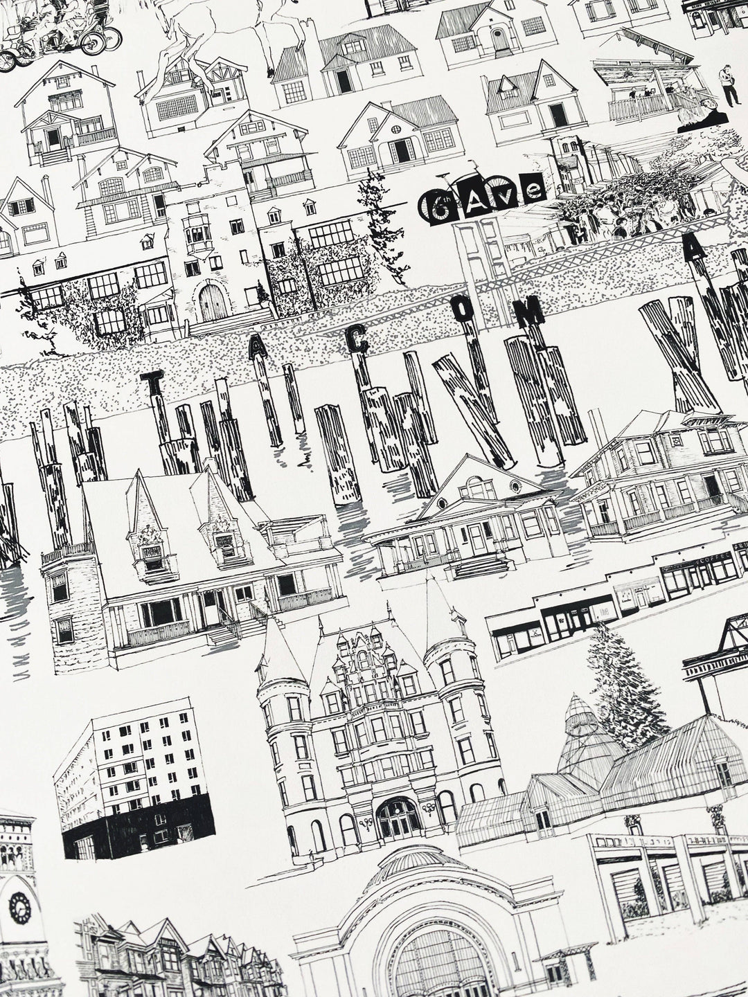 TACOMA Washington "Just Charms": PRINT