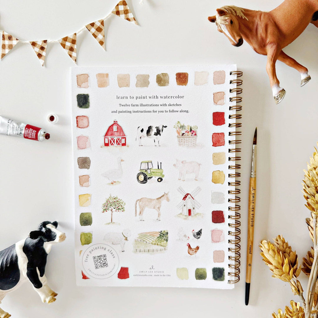 Emily Lex Studios: Farm watercolor workbook