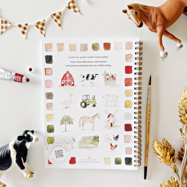Emily Lex Studios: Farm watercolor workbook