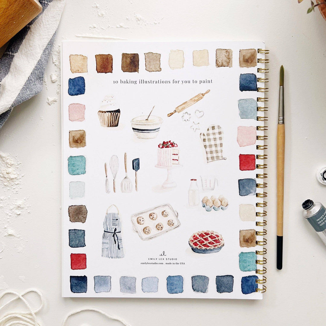 Baking watercolor workbook