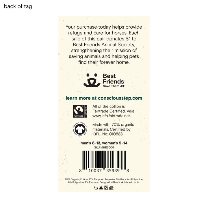 Conscious Step:Socks that Save Horses: Small