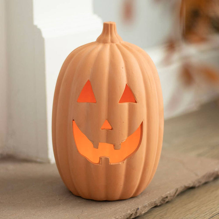 Terracotta Halloween Pumpkin Decoration- 22cm