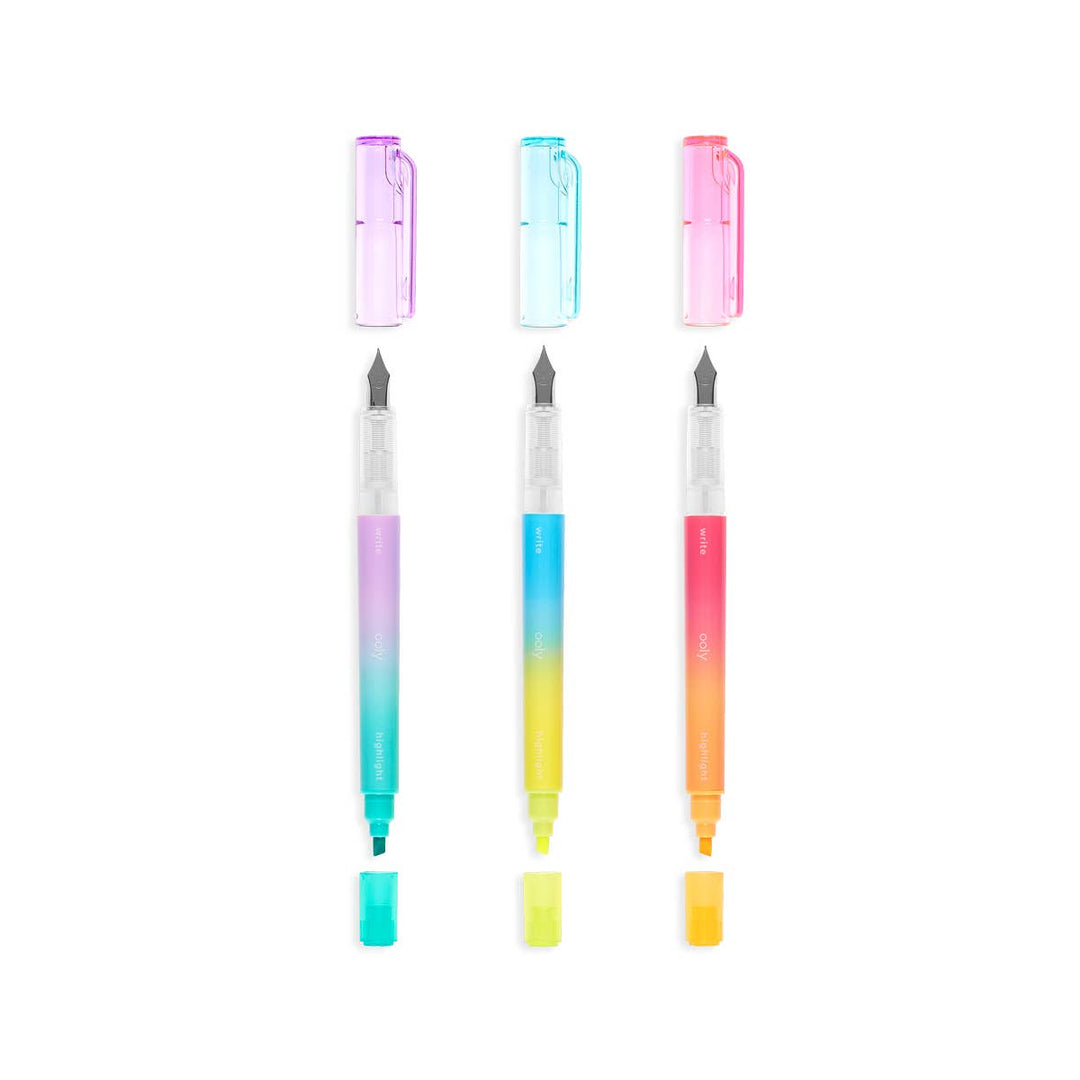 Writer's Duo Double-Ended Fountain Pens + Highlighters