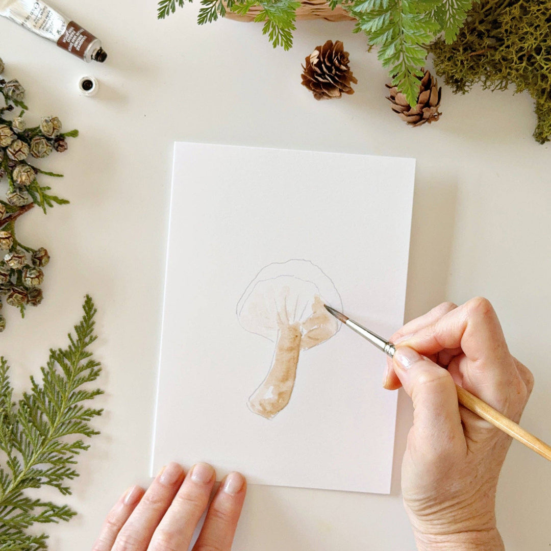Emily Lex Studios: Mushrooms paintable notecards