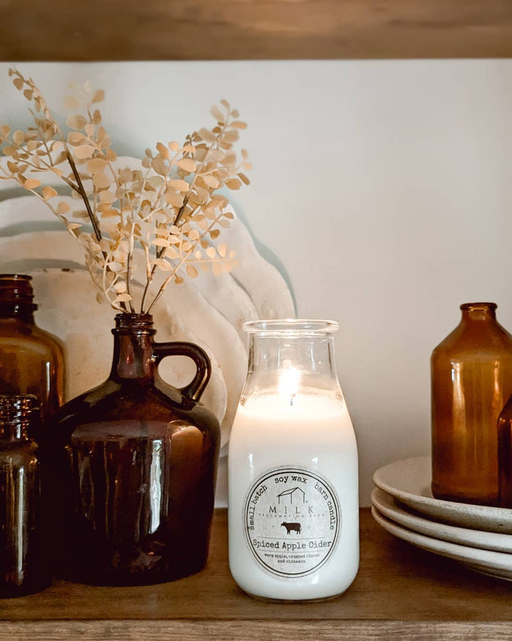 Milk Bottle Candle 13 oz: Brown Sugar & Fig