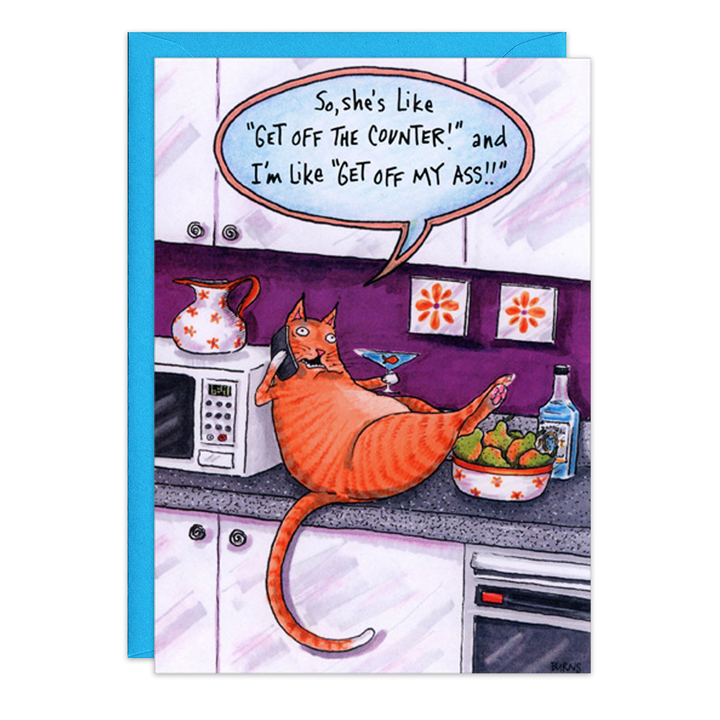 Counter Cat Birthday Card