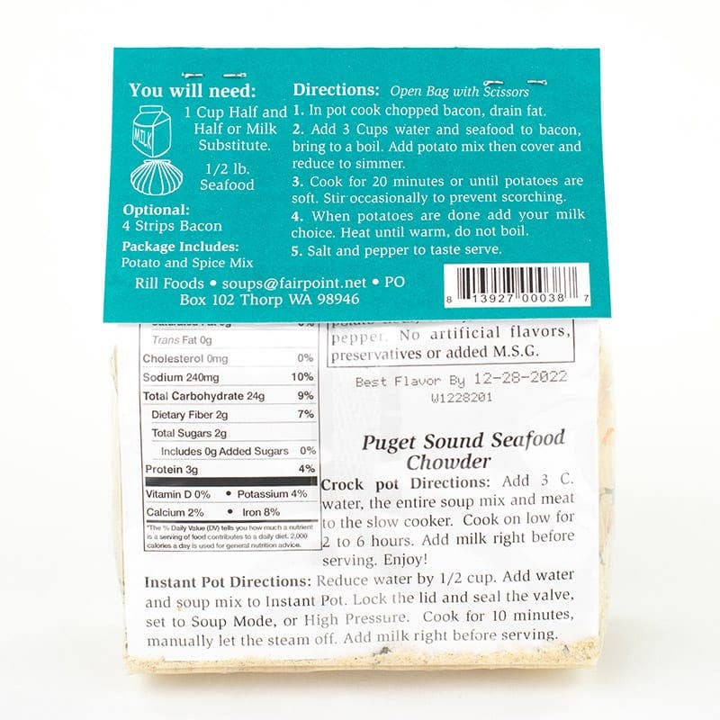 Small Puget Sound Seafood Chowder Mix