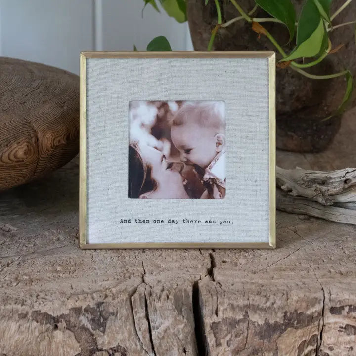 And Then One Day Brass Linen Frame
