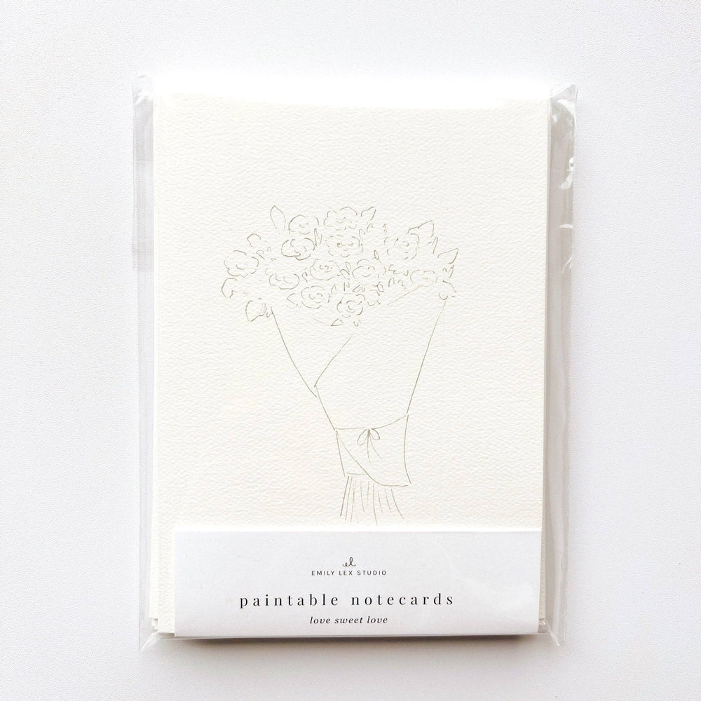 Emily Lex Love, Sweet Love, Paintable Notecards - Pine & Moss