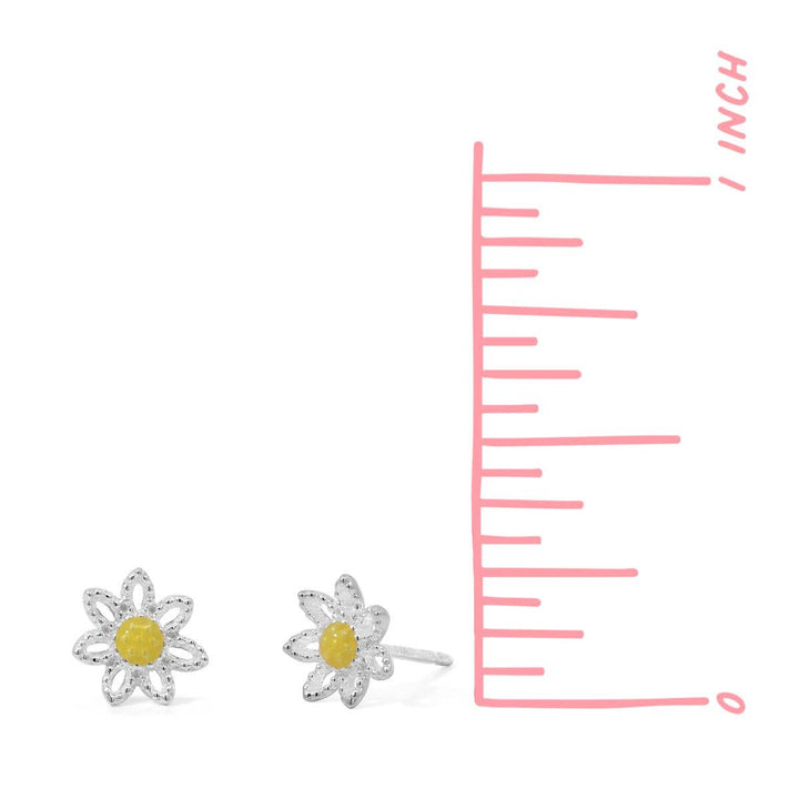 Golden Bloom Sunflower Studs (EA 306YL) - Pine & Moss