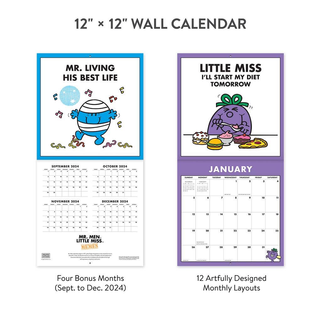 2025 Mr. Men Little Miss 12" x 12" Calendar Pine & Moss