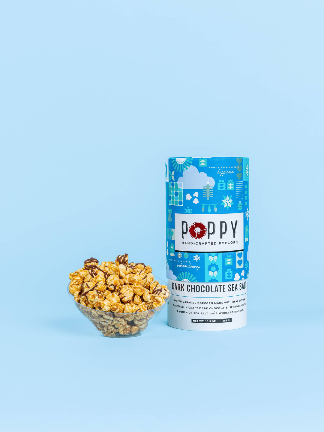 Dark Chocolate Sea Salt Cylinder Popcorn