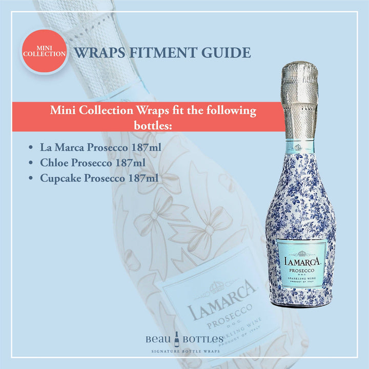 Beau Bottles Pastel Birthday Cakes &amp; Presents - MINI Prosecco Collection - Six Pack