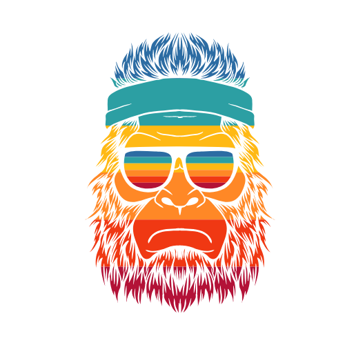 RAINBOW SASQUATCH STICKER - Pine & Moss