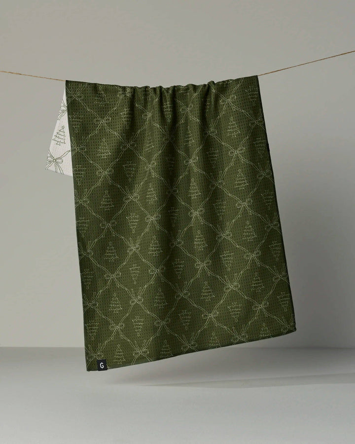 Geometry Cedar Bows Luxe Kitchen Towel