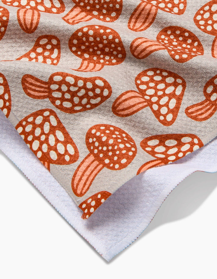 Geometry Many Mushrooms Tea Towel