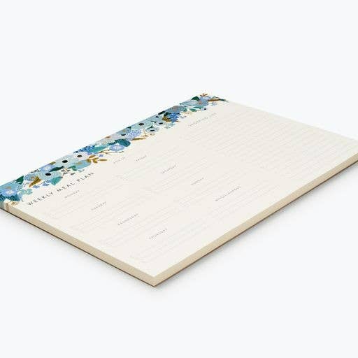 Rifle Paper Co.-Garden Party Blue Meal Planner Notepad