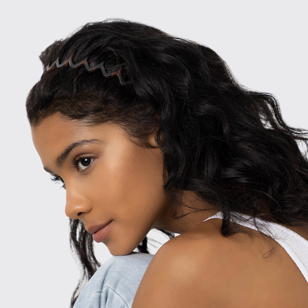 Zig Zag Headband 2pc - Black &amp; Tort