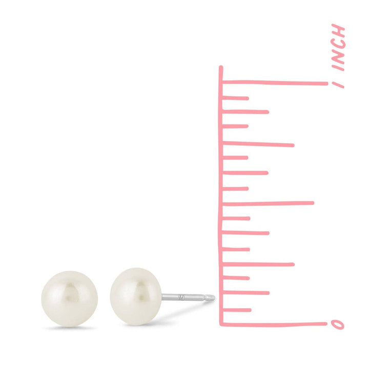 Pearl Studs (EA 66): Grey Pearl - Pine & Moss
