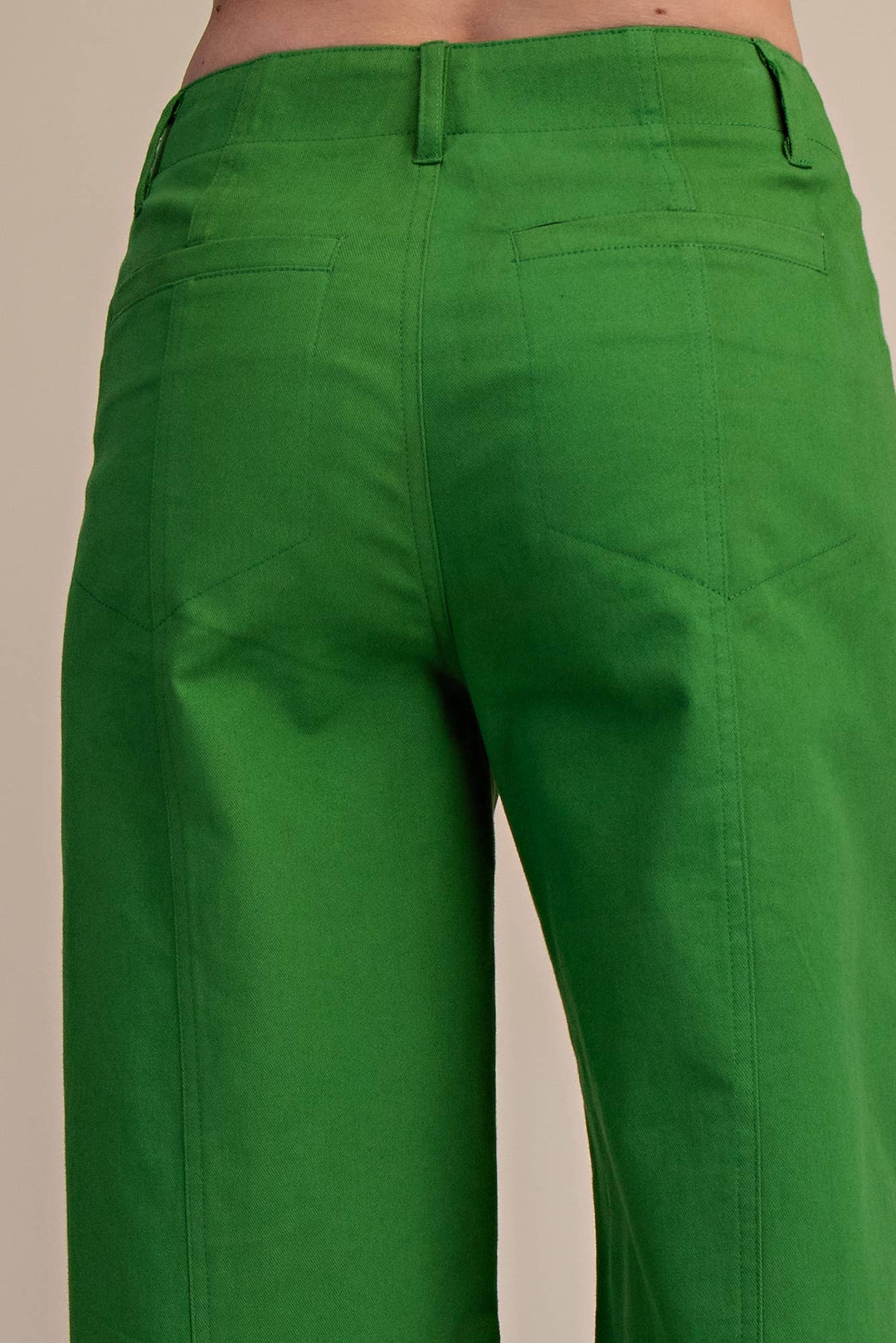 Helena High Rise Wide Leg Pants- Green