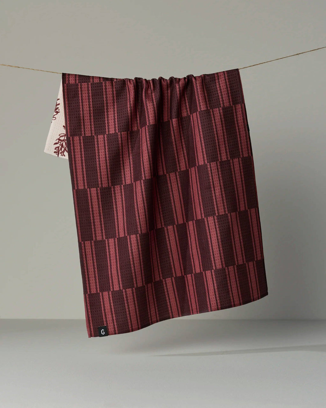 Geometry Festive Cranberry Luxe Kitchen Towel
