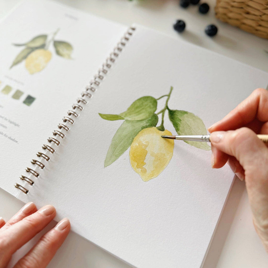 Emily Lex Studios: Fruit watercolor workbook - Pine &amp; Moss