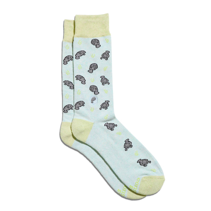 Conscious Step:Socks that Protect Manatees: Medium