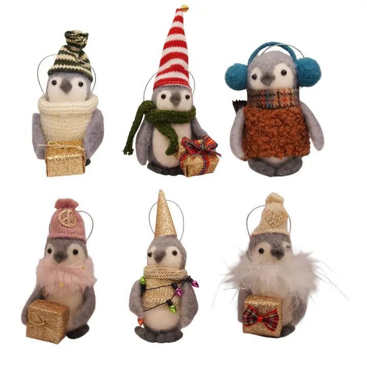Felt Penguin Ornaments