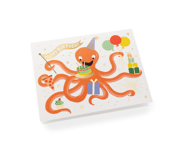 Octopus Birthday Card - Pine & Moss