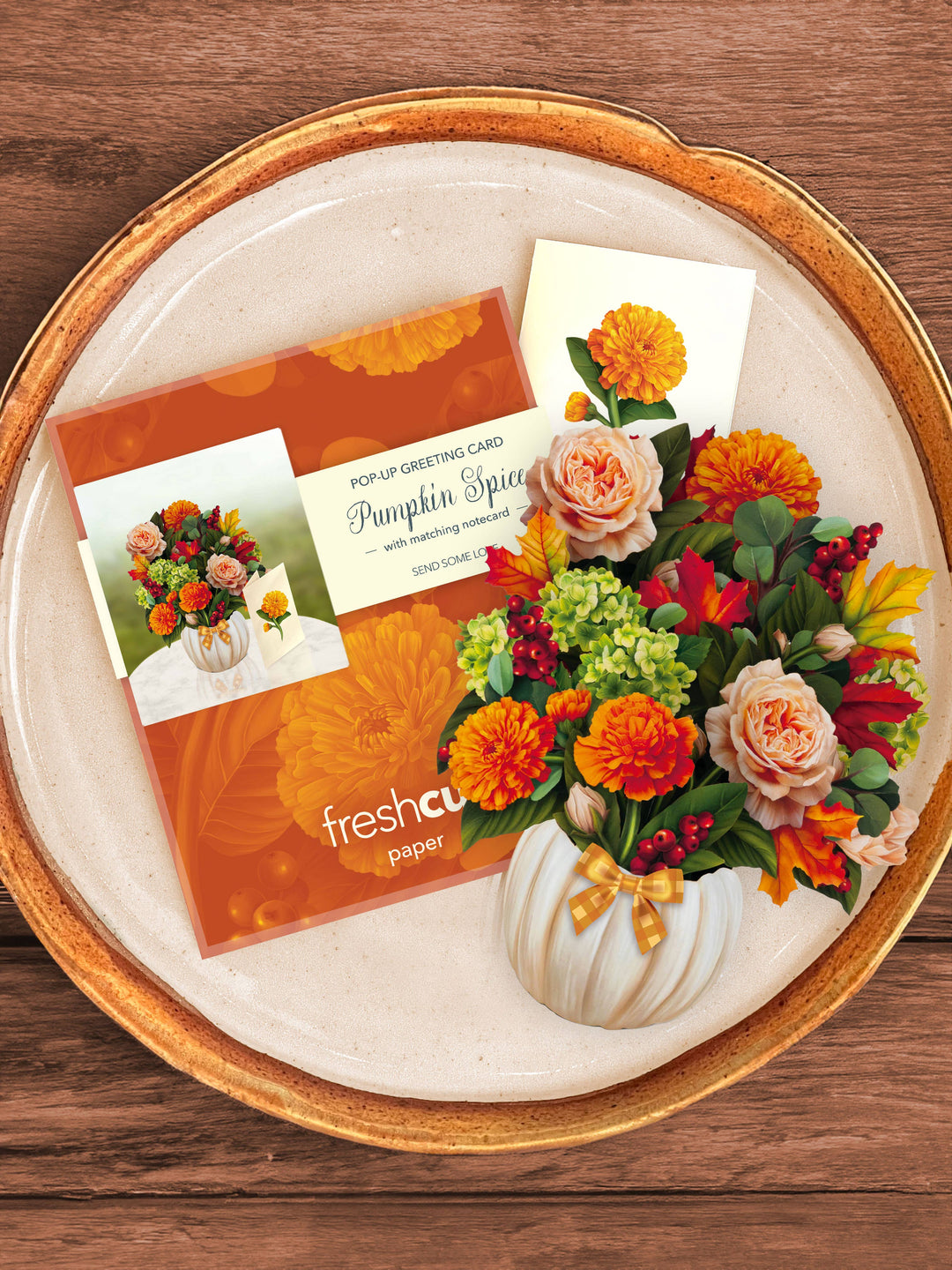 Mini Pumpkin Spice Pop-up Greeting Cards