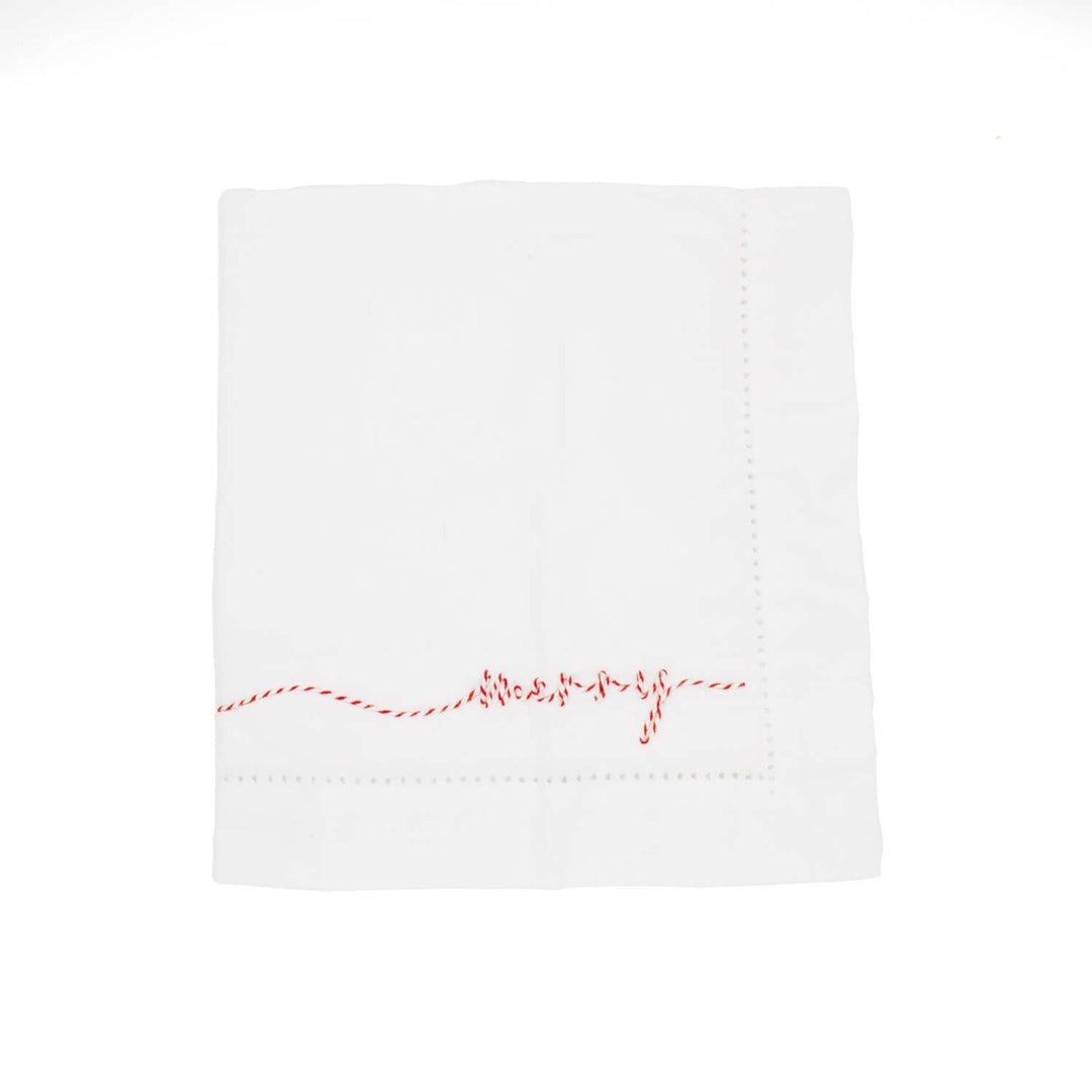 Merry Embroidered Dinner Napkin