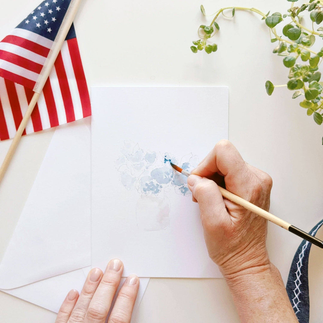 Emily Lex- Americana Paintable Watercolor Notecard Set