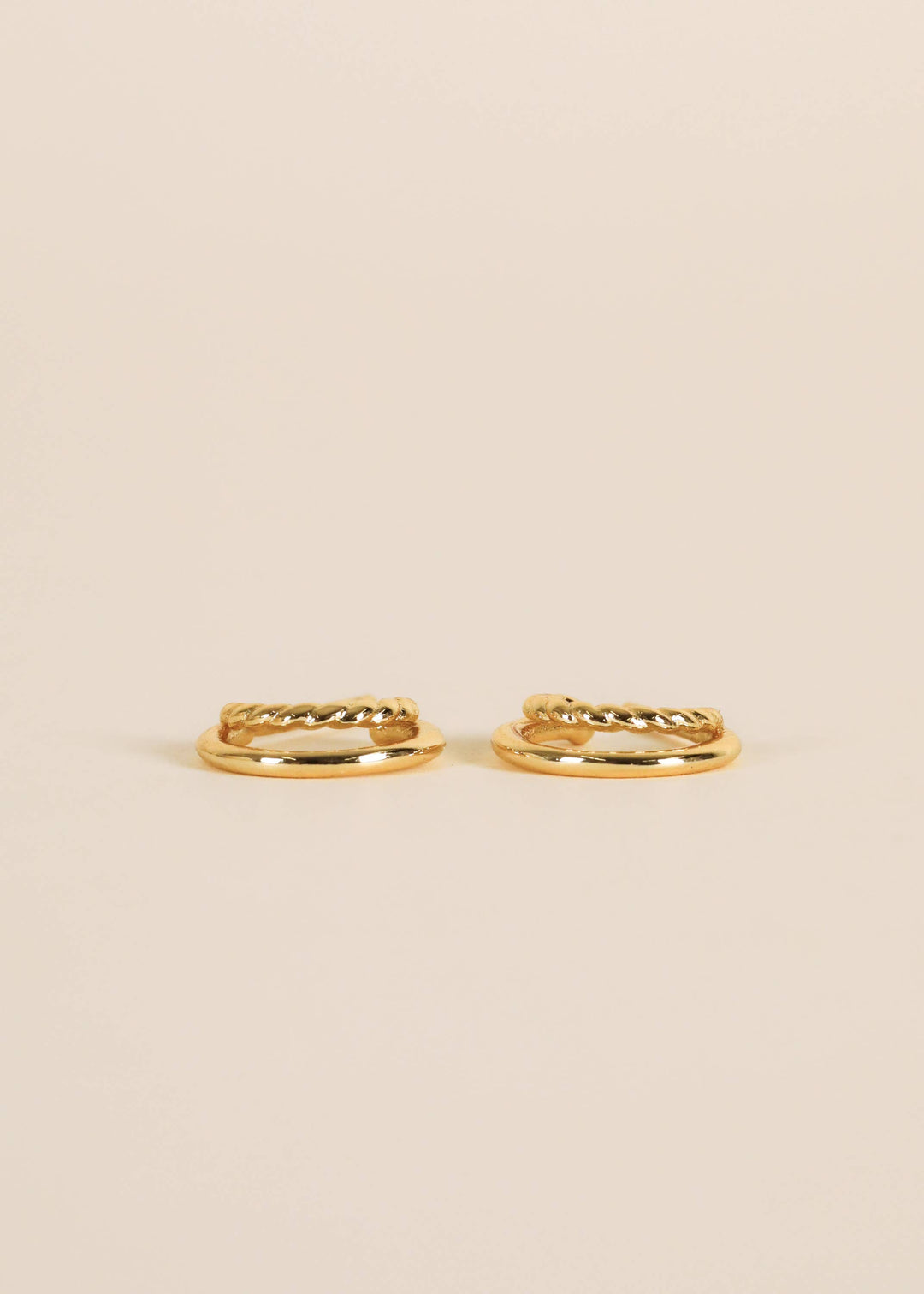 Gold Hoop - Double - Earrings - Pine & Moss