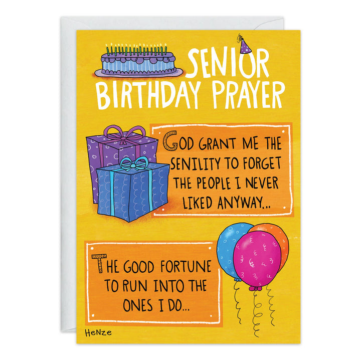 Senior Birthday Prayer Birthday Card