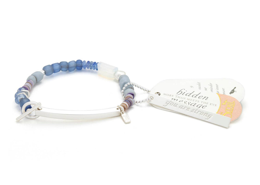 Hidden Message Bracelet - Strong/Opalite/Silver