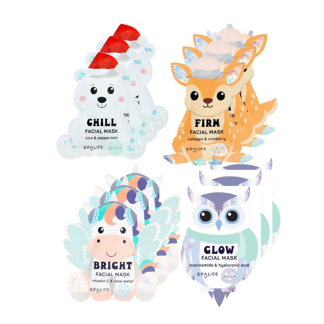 Winter Wonder Animal Facial Mask- Sold Individually