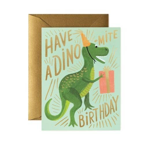 Dino-mite Birthday Card - Pine & Moss